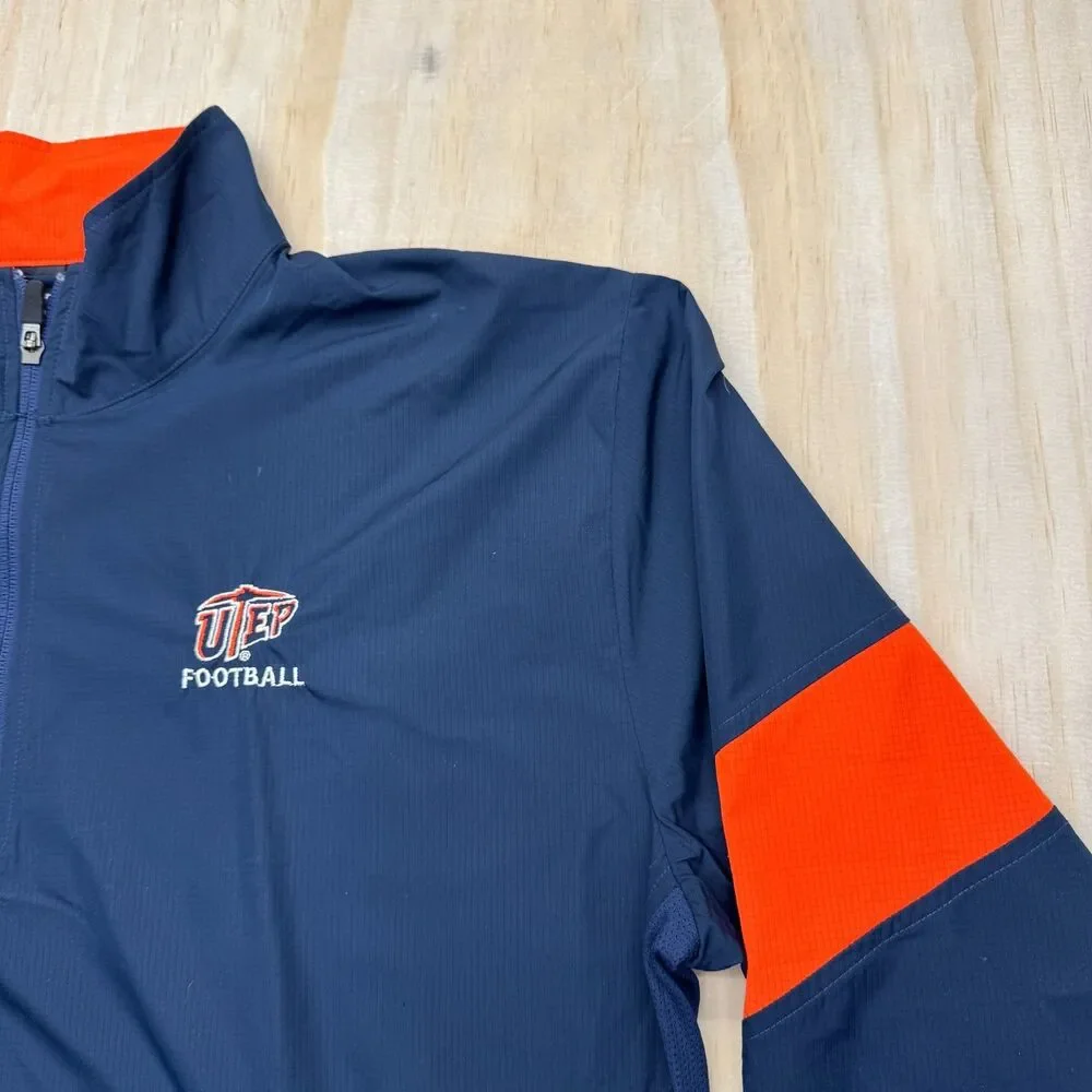 USED MD UTEP Miners Nike Football Team Issue Lightweight 1/4 Zip Pullover